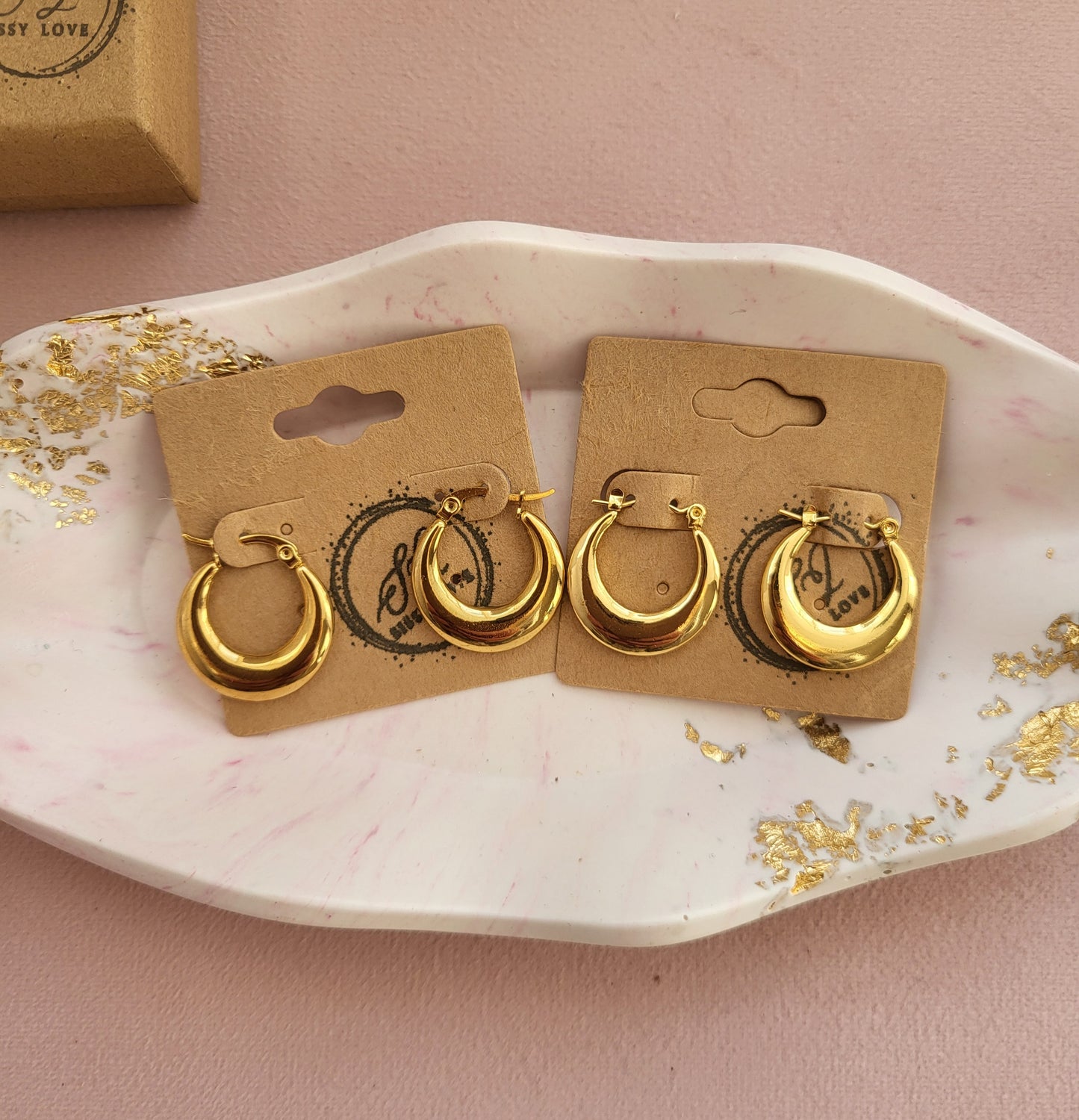 Cresent Moon Hoop Earrings