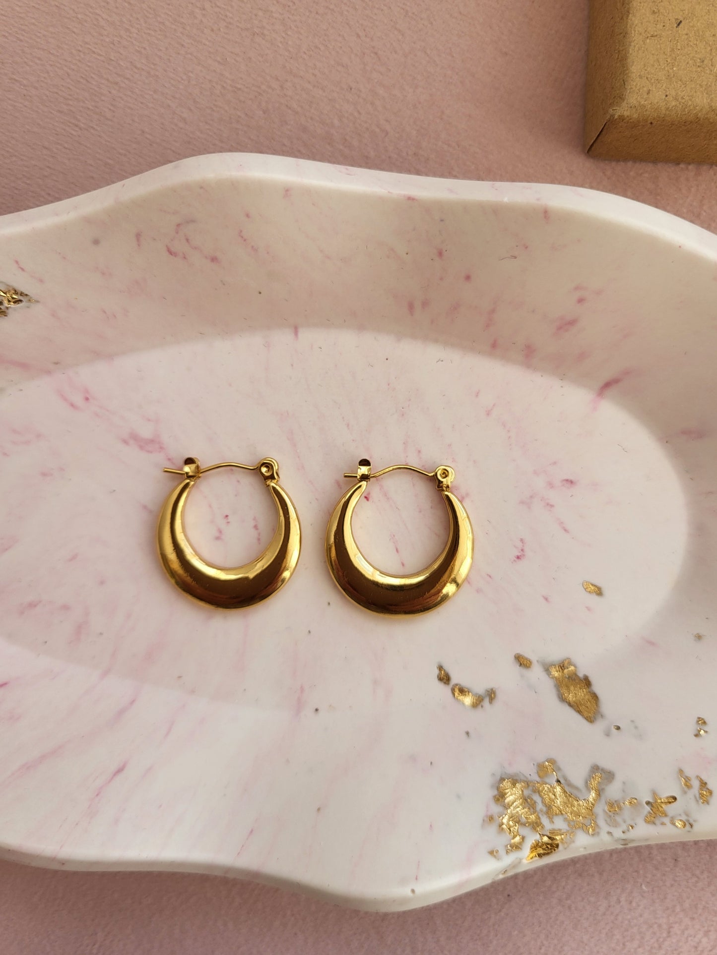 Cresent Moon Hoop Earrings