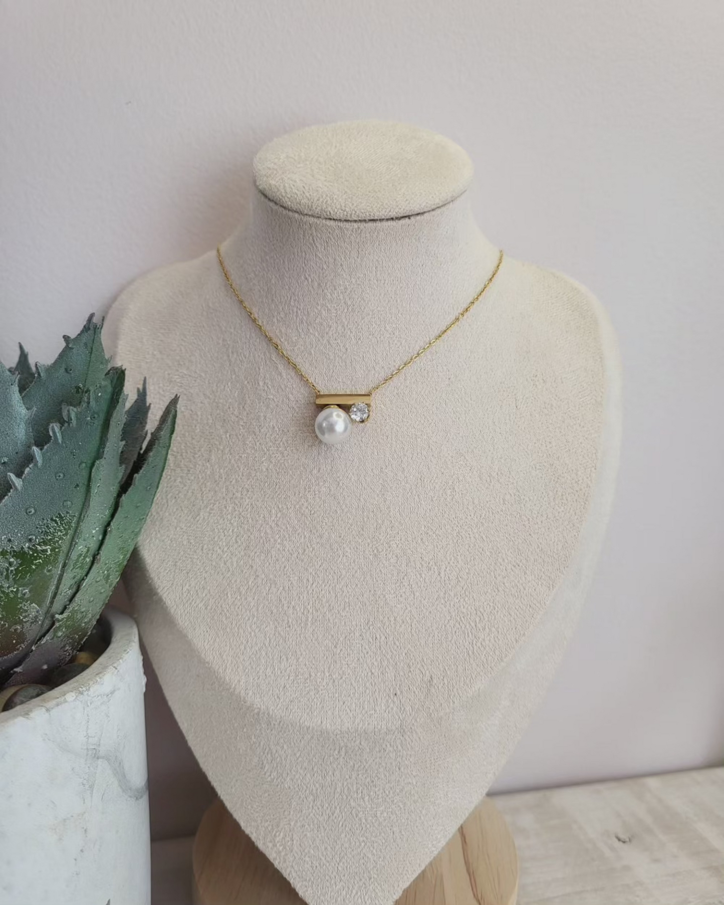 Sparkle and Pearl Necklace