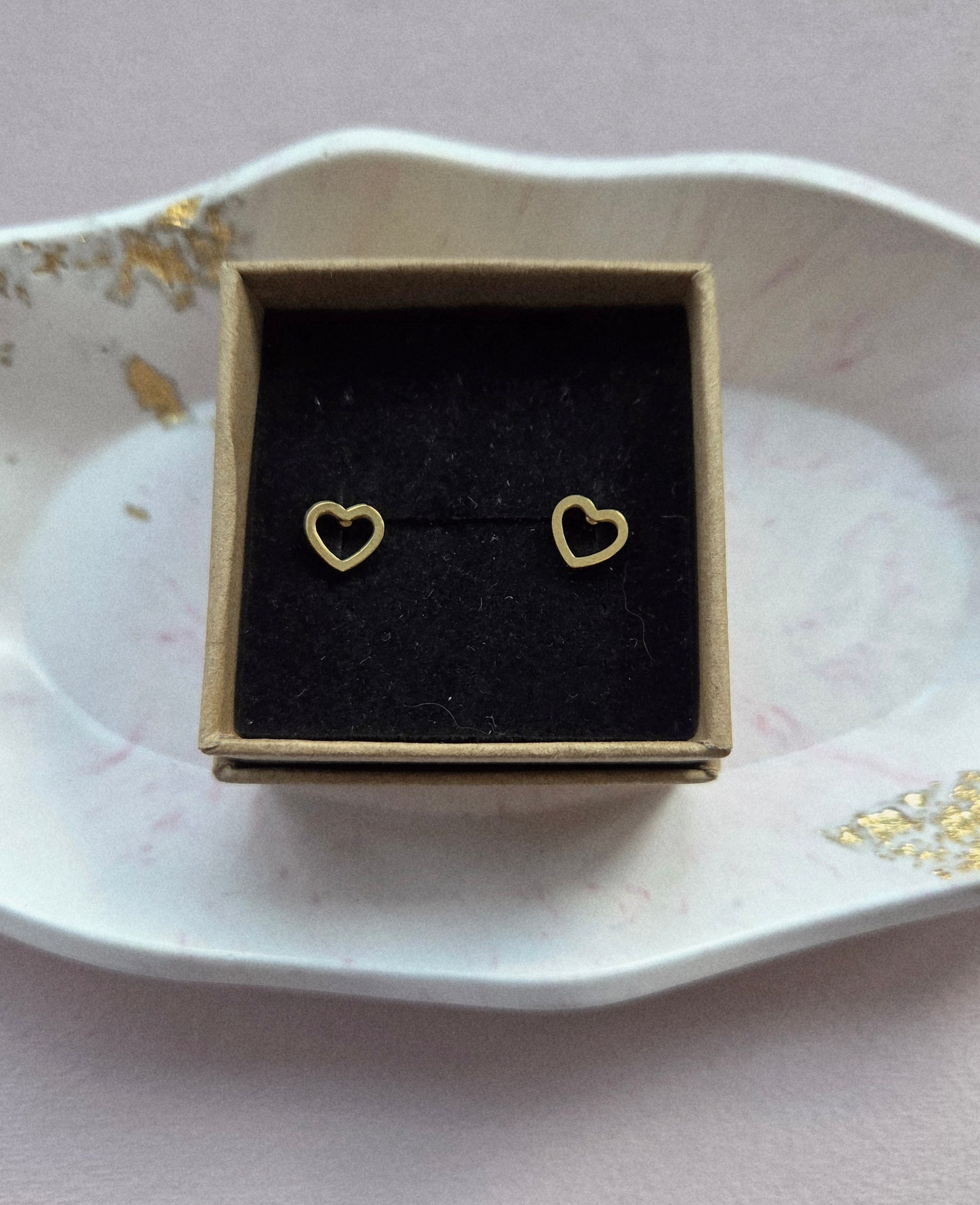 Hollow Heart Studs