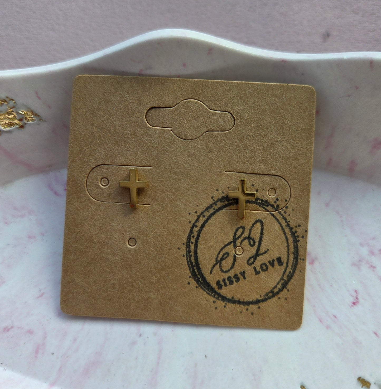 Dainty Cross Earrings