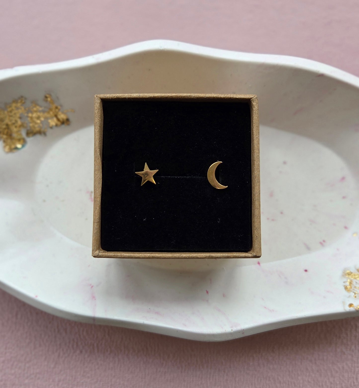 Star and Moon Studs