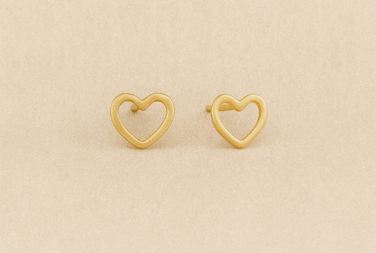 Hollow Heart Studs