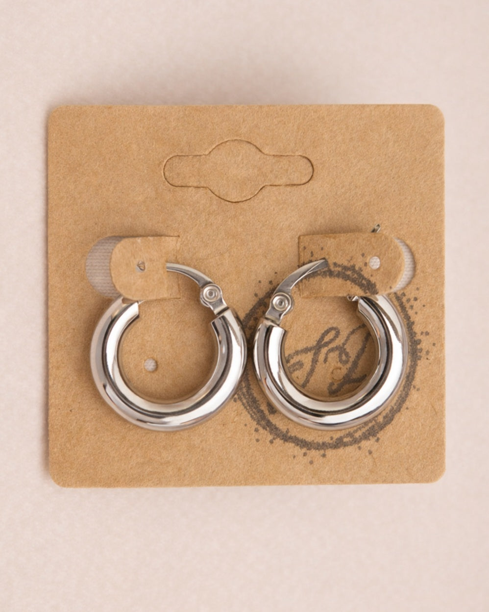 Polished Silver Hoop Earrings