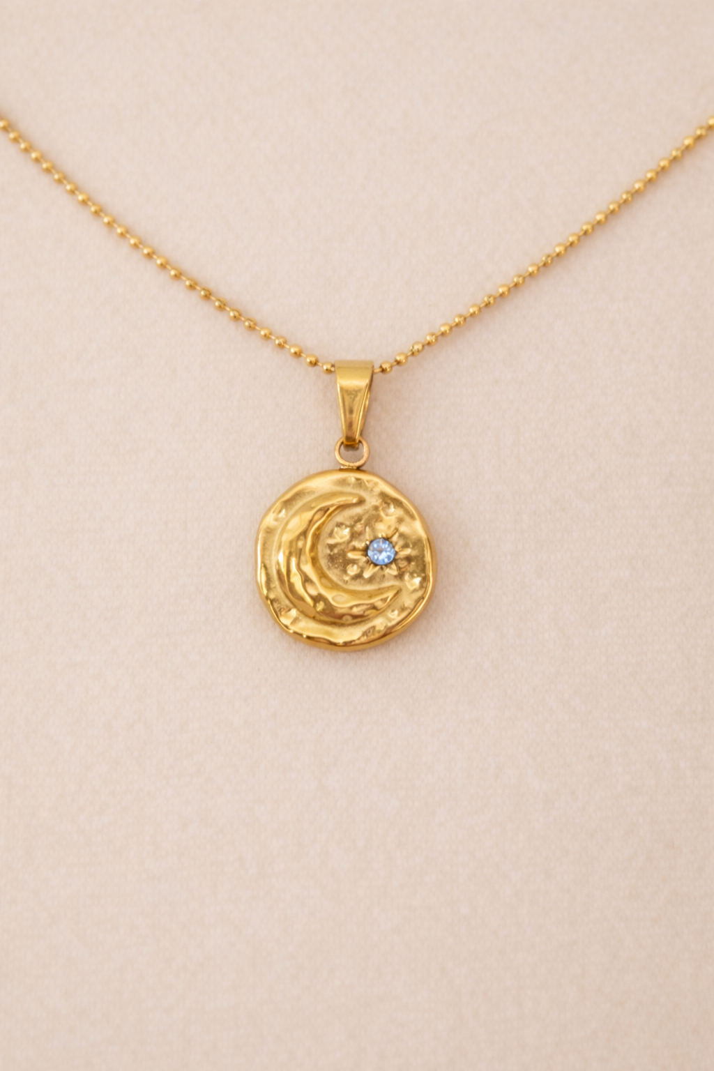 Moon and Star Necklace