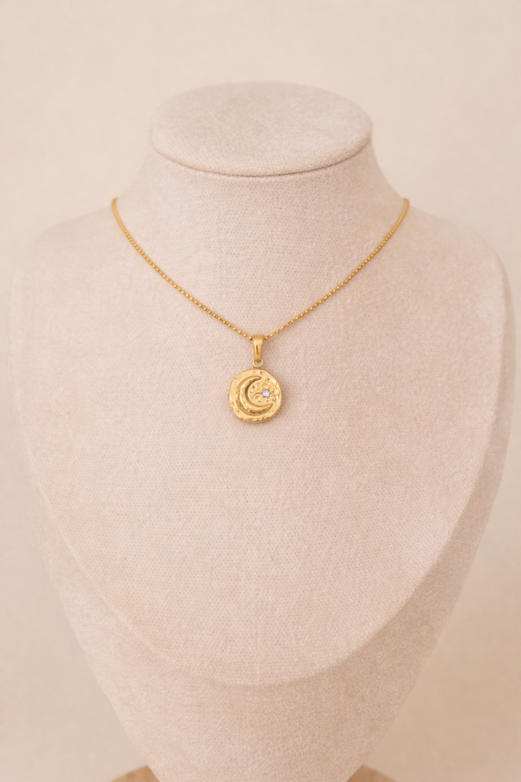 Moon and Star Necklace