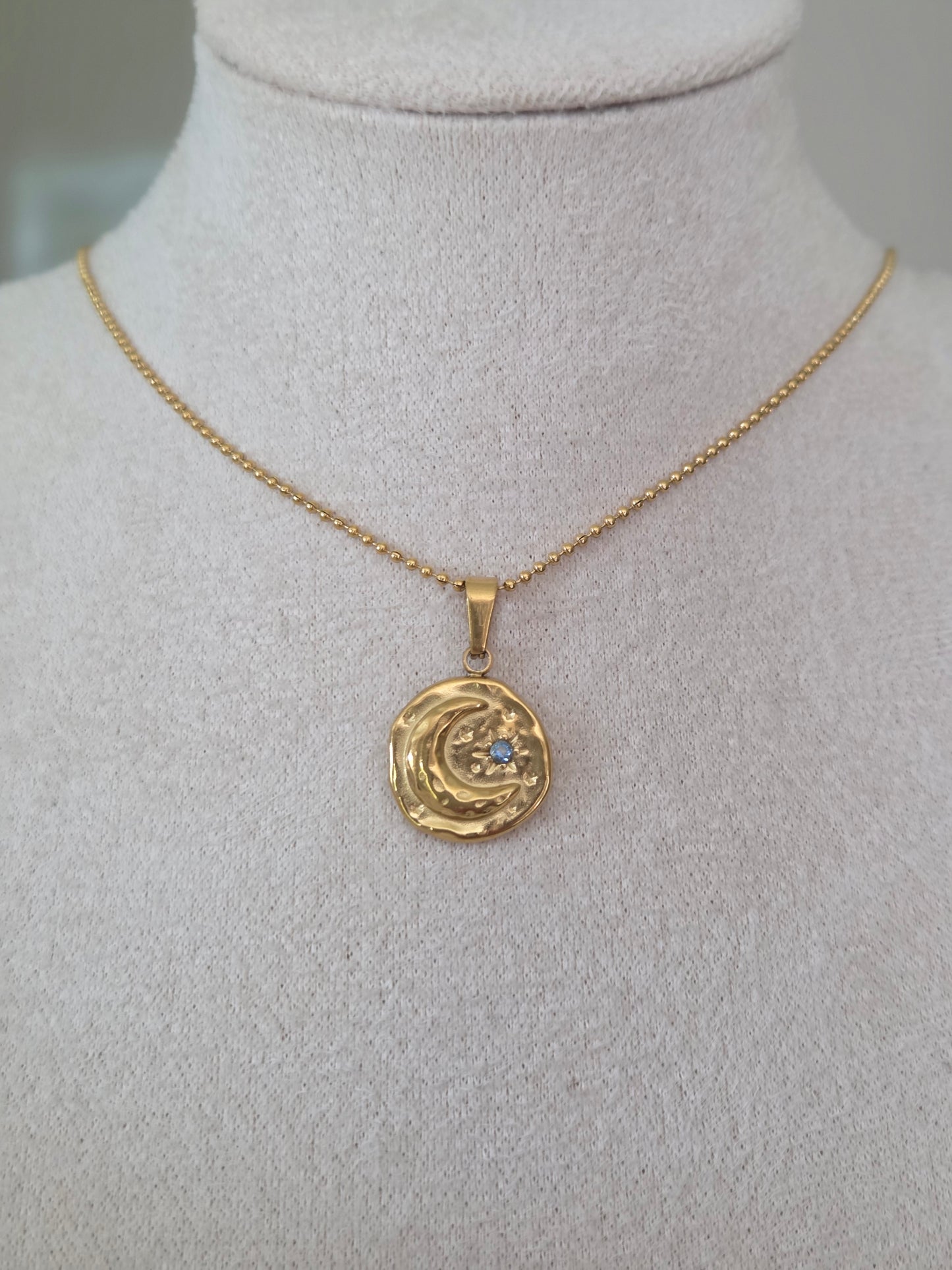 Moon and Star Necklace