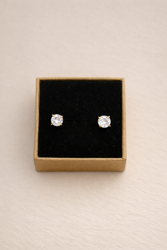 Round Brilliant-Cut Studs