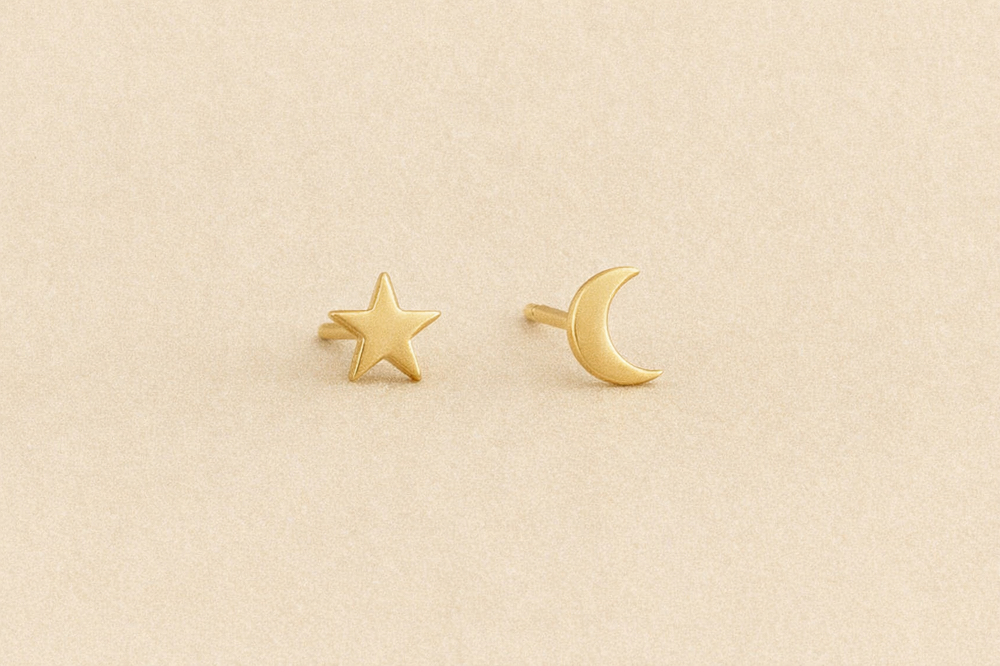 Star and Moon Studs