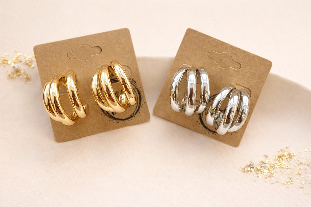 Triple Hoop Earrings